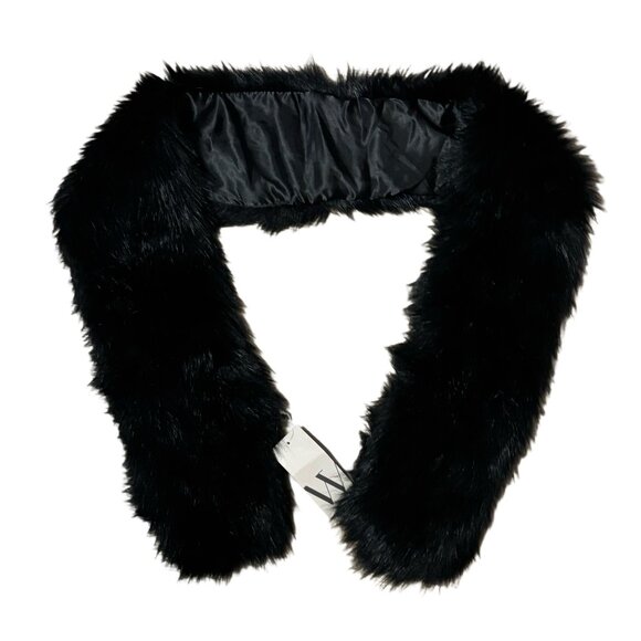 Worthington Faux Fur Wrap Scarf – Black – New With Tags - Picture 1 of 8